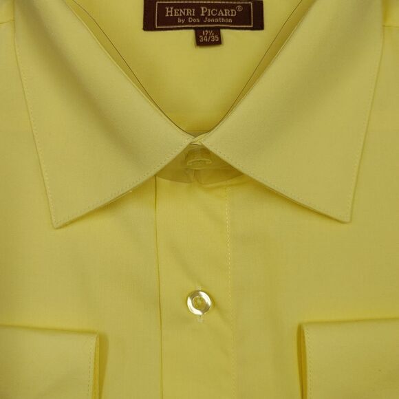 HENRI PICARD BY DON JONATHAN GOLD DRESS SHIRT. - Picture 3 of 3